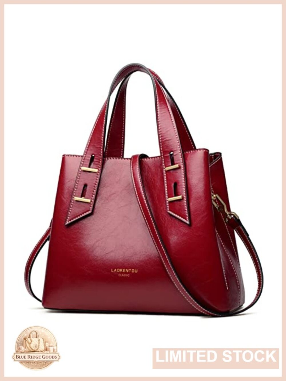 Genuine Leather Crossbody Satchel Top Handle Shoulder Tote Purse